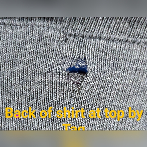 NEW DIRECTIONS WOMAN 1X GRAY W/FAUX LEATHER ON SLEEVES & SIDES PRE-LOVED SM HOLE - Picture 9 of 9